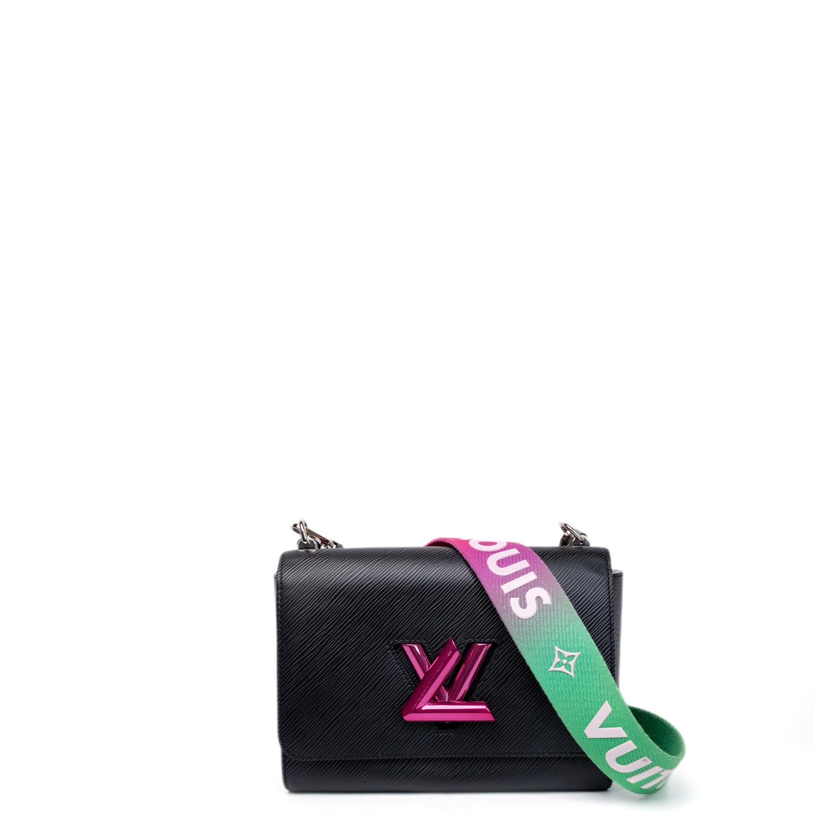 LOUIS VUITTON EPI TWIST SHOULDER BAG MM BLACK ROSE