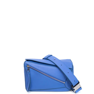 LOEWE MINI PUZZLE BUM BAG BLUE CALFSKIN SHW
