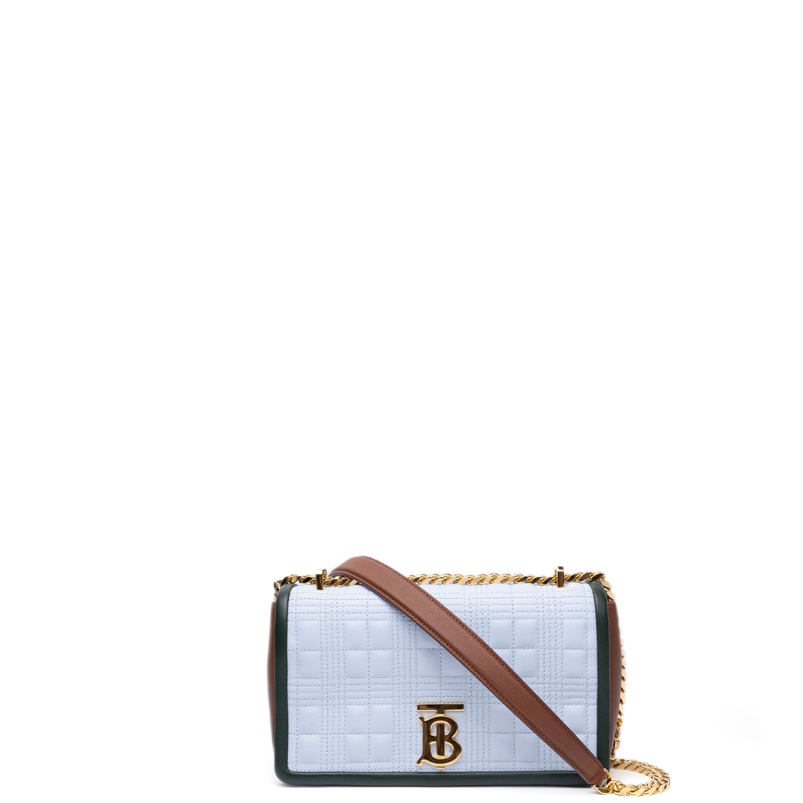 BURBERRY LOLA SMALL BLUE BAG LAMBSKIN GHW