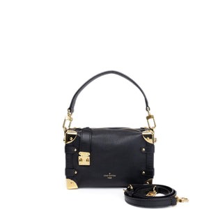 LOUIS VUITTON SIDE TRUNK PM BLACK GRAINED CALFSKIN GHW (MICROCHIP)