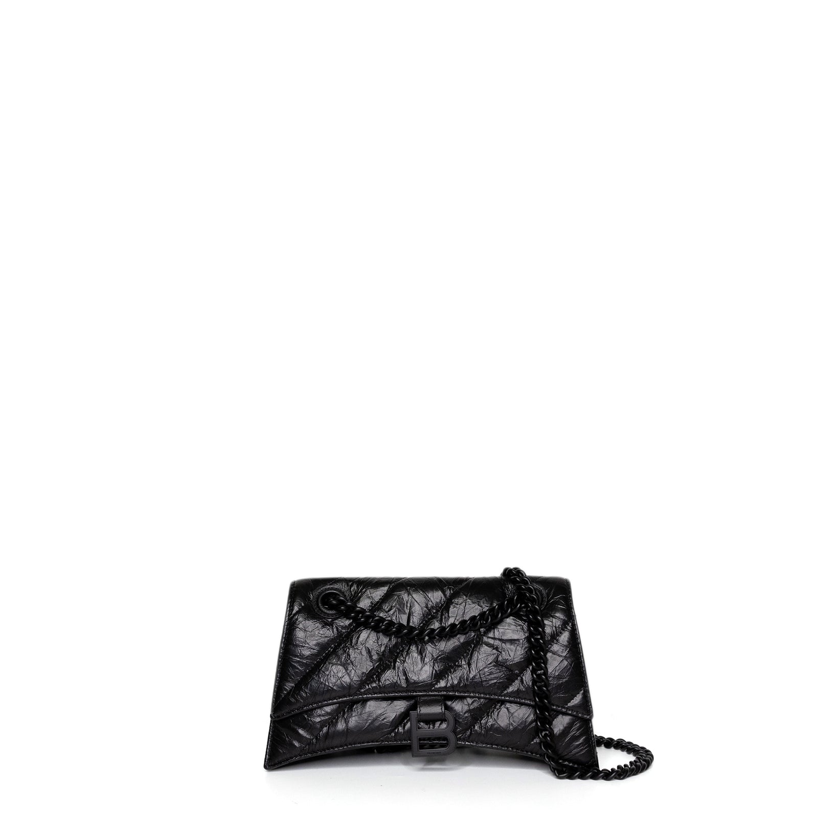BALENCIAGA CRUSH SMALL CHAIN BAG SO BLACK