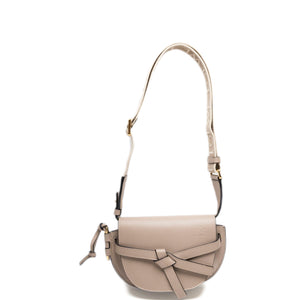 LOEWE MINI GATE DUAL BAG SOFT CALFSKIN SAND GHW