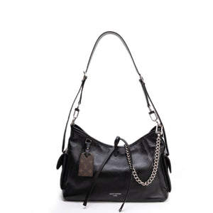 LOUIS VUITTON CARRYALL CARGO VIBE PM BLACK LAMBSKIN LEATHER SHW