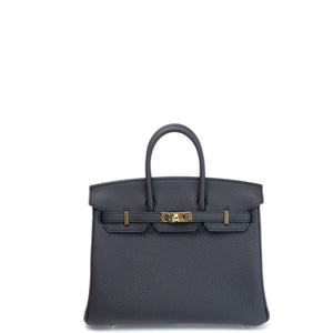 HERMES BIRKIN 25 VEAU TOGO PLOMB GHW STAMP K