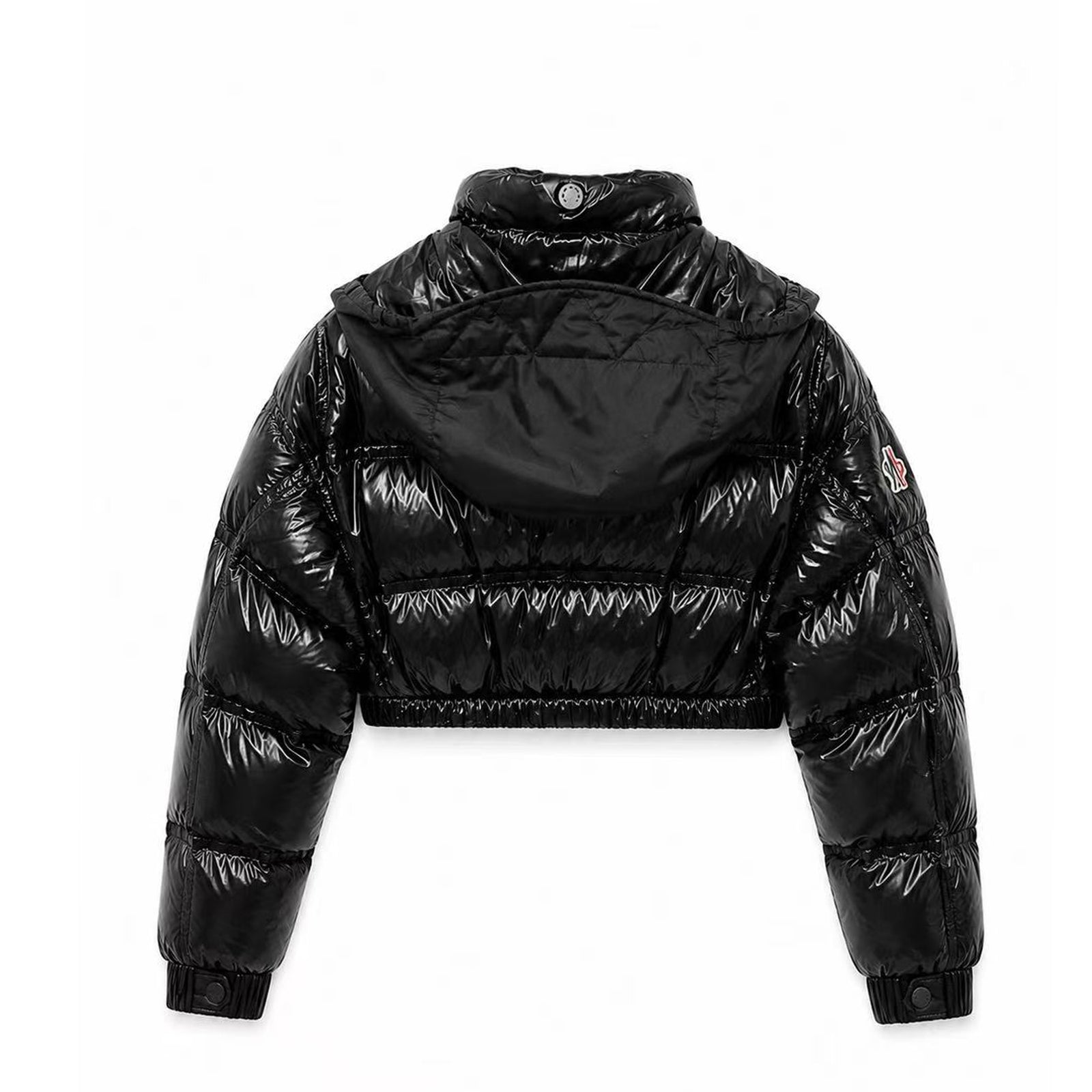MONCLER GRENOBLE JOCELME CROPPED DOWN JACKET BLACK SIZE 2