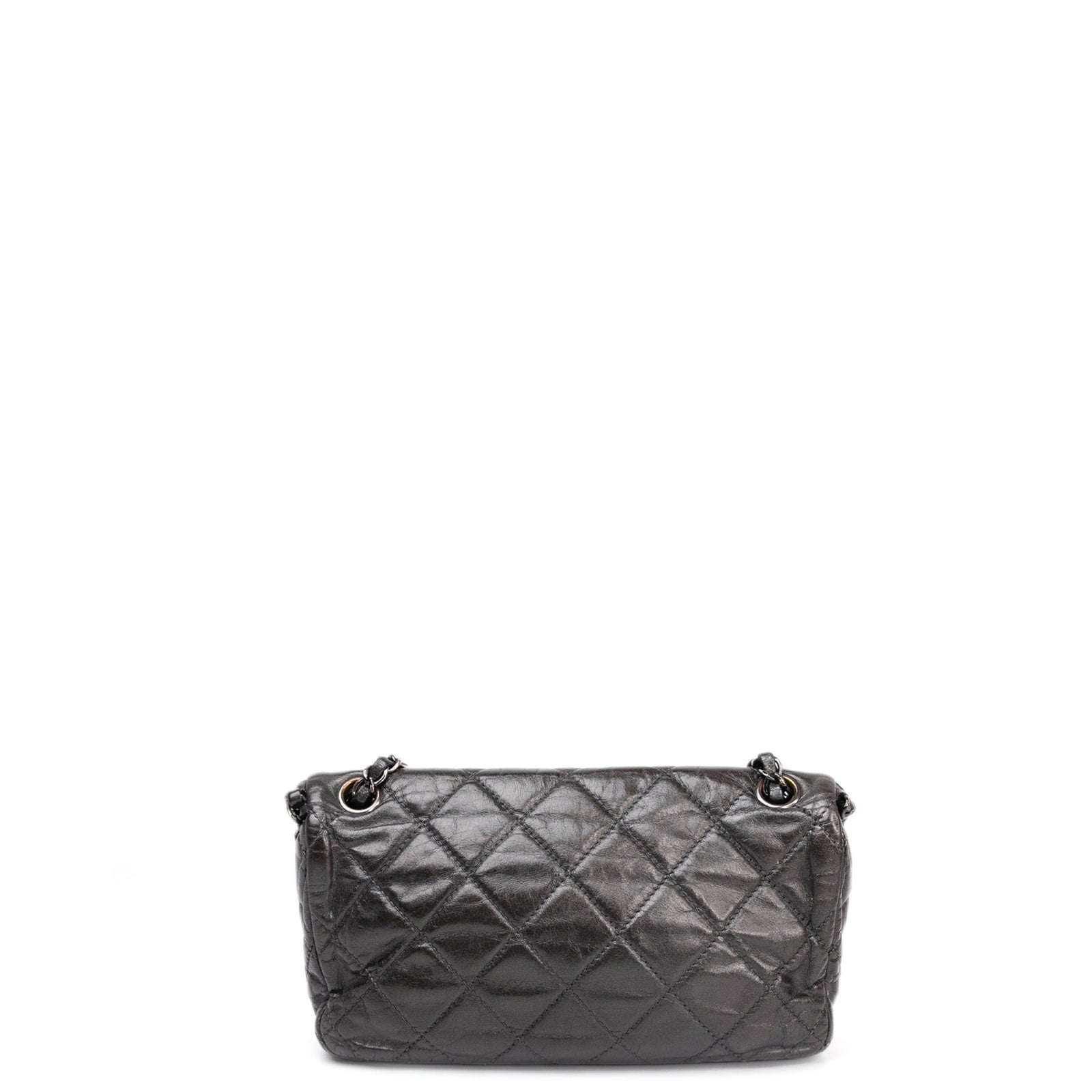 CHANEL MEDIUM CHAIN ME FLAP BAG GREY QUILTED CALFSKIN SHW