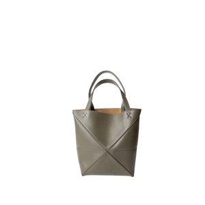 LOEWE MINI PUZZLE FOLD TOTE IN SHINNY CALF SKIN