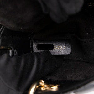CHRISTIAN DIOR D-JOY MICRO BAG BLACK LAMBSKIN LEATHER LGHW