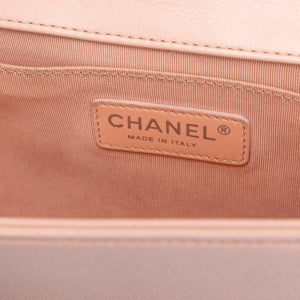 CHANEL MEDIUM LEBOY LIGHT PINK CALFSKIN LEATHER SHW