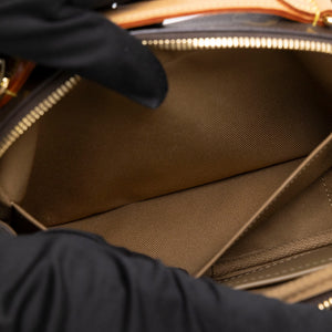 LOUIS VUITTON UTILITY CROSSBODY BAG BROWN MONOGRAM CANVAS GHW (MICROCHIP)