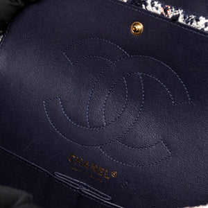 CHANEL 2.55 TWEED HANDBAG MULTICOLOR TWEED / LAMBSKIN LEATHER GHW
