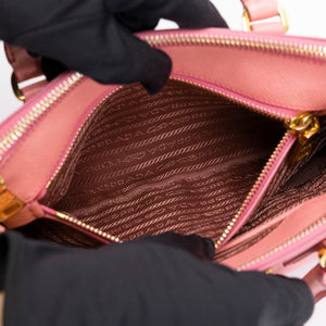 PRADA SAFFIANO SMALL TOTE BAG PINK GHW