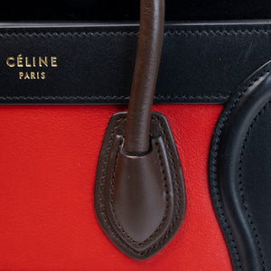 CELINE NANO TRICOLOR LUGGAGE BAG LEATHER GHW