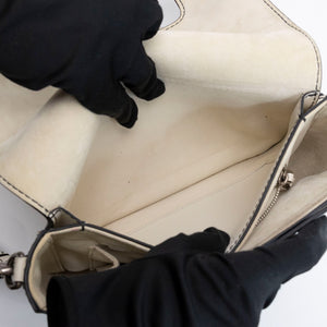 CHRISTIAN DIOR DIOR REVOLUTION FLAP BAG WHITE CALFSKIN SHW