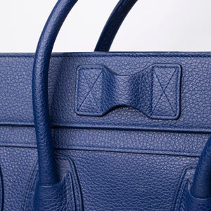 CELINE MICRO LUGGAGE TOTE BLUE CALFSKIN GHW