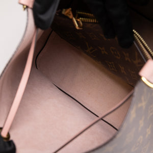 LOUIS VUITTON NEO NOE BROWN/ ROSE POUDRE MONOGRAM CANVAS GHW