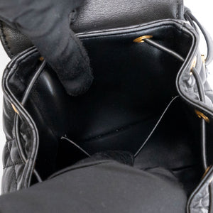 CHRISTIAN DIOR SMALL DIOR CARO BACKPACK BLACK MACROCANNAGE LAMBSKIN GHW