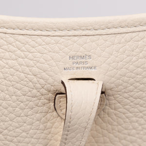 HERMES MINI EVELYNE NATA CLEMENCE LEATHER SHW  STAMP K