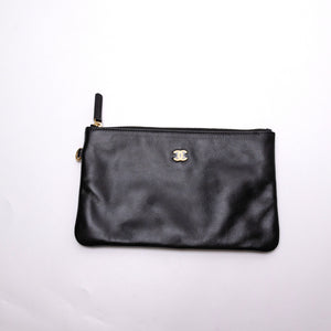 CHANEL SMALL 22 BAG BLACK SHINY CALFSKIN LEATHER GHW (MICROCHIP)
