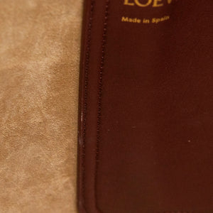 LOEWE MEDIUM PEBBLE BUCKET BAG DARK BURGUNDY CALFSKIN GHW