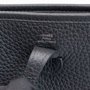 HERMES MINI EVELYNE CLEMENCE BLACK SHW STAMP K