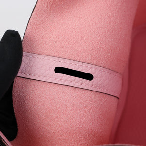 HERMES PICOTIN 18 LOCK BAG CLEMENCE 3Q ROSE SAKURA SHW STAMP W