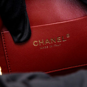 CHANEL MINI SHOPPING TOTE DARK BURGUNDY LAMBSKIN GHW (MICROCHIP)