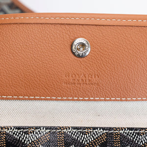GOYARD BOHEME HOBO BAG CANVAS / CALFSKIN BLACK / BROWN SHW