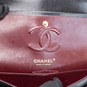 CHANEL SMALL CLASSIC DOUBLE FLAP BAG BLACK CAVIAR GHW