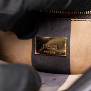 FENDI MINI PEEKABOO BAG DARK BROWN CALFSKIN LEATHER GHW