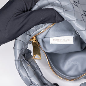 BOTTEGA VENETA MINI JODIE GREY CALF SKIN GHW