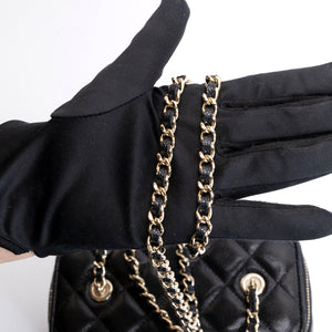 CHANEL LONG VANITY WITH CHAIN CAVIAR BLACK LGHW