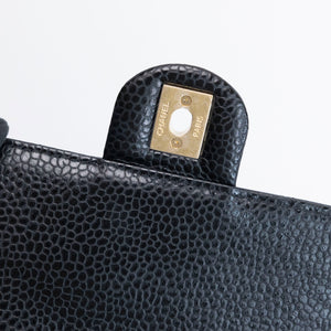 CHANEL 26C MINI FLAP BAG BLACK CAVIAR GHW (MICROCHIP)