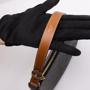 CELINE MEDIUM AVA BAG TRIOMPHE CANVAS / CALFSKIN BROWN GHW