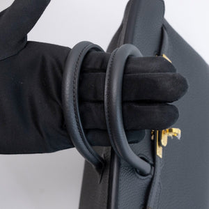 HERMES BIRKIN 25 VEAU TOGO PLOMB GHW STAMP K