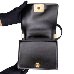 CHANEL 22C MINI BOY BAG CALFSKIN LEATHER GHW(MICROCHIP)