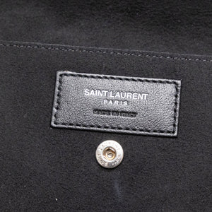 SAINT LAURENT TEDDY BUCKET BAG BLACK LAMBSKIN SHW