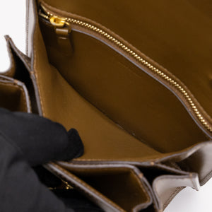 CELINE TEEN CLASSIC BOX BAG CAMEL CALFSKIN LEATHER GHW