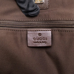 GUCCI GG CANVAS TOTE BAG BEIGE GHW