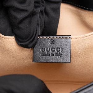 GUCCI GG MARMONT SMALL SHOULDER BAG CALFSKIN BLACK GHW