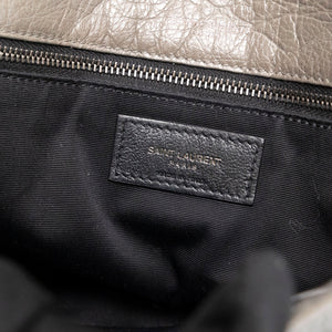 SAINT LAURENT MEDIUM NIKKI BAG CALFSKIN GREY SHW