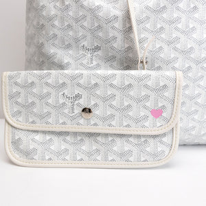 GOYARD BOHEME HOBO BAG WHITE GOYARDINE CANVAS / CALFSKIN SHW