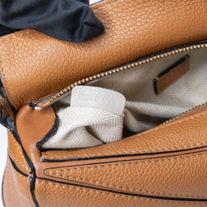 LOEWE MINI PUZZLE BAG CALFSKIN TAN