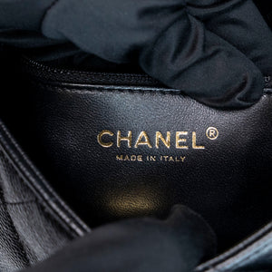 CHANEL COCO LOVE FLAP BAG BLACK CAVIAR GHW (MICROCHIP)