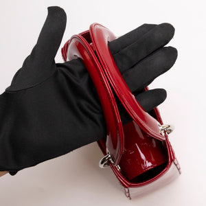 CHRISTAIN DIOR MINI LADY DIOR PATENT RED SHW