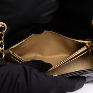 CHANEL 26C PEARL CRUSH MINI RECTANGULAR FLAP BLACK LAMBSKIN LEATHER GHW ( MICROCHIP)