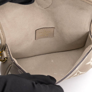 LOUIS VUITTON NANO DIANE BICOLOUR MONOGRAM EMPREINTE LEATHER TOURTERELLE BEIGE /  CREAM GHW (MICROCHIP)