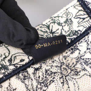 CHRISTIAN DIOR LARGE BOOK TOTE TOILE DE JOUY EMBROIDERY