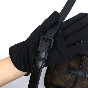 LOUIS VUITTON CHRISTOPHER WEARABLE WALLET MONOGRAM BLACK HARDWARE (MICROCHIP)