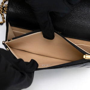 CHANEL DYNASTY FLAP PHONE HOLDER BLACK LAMBSKIN GHW